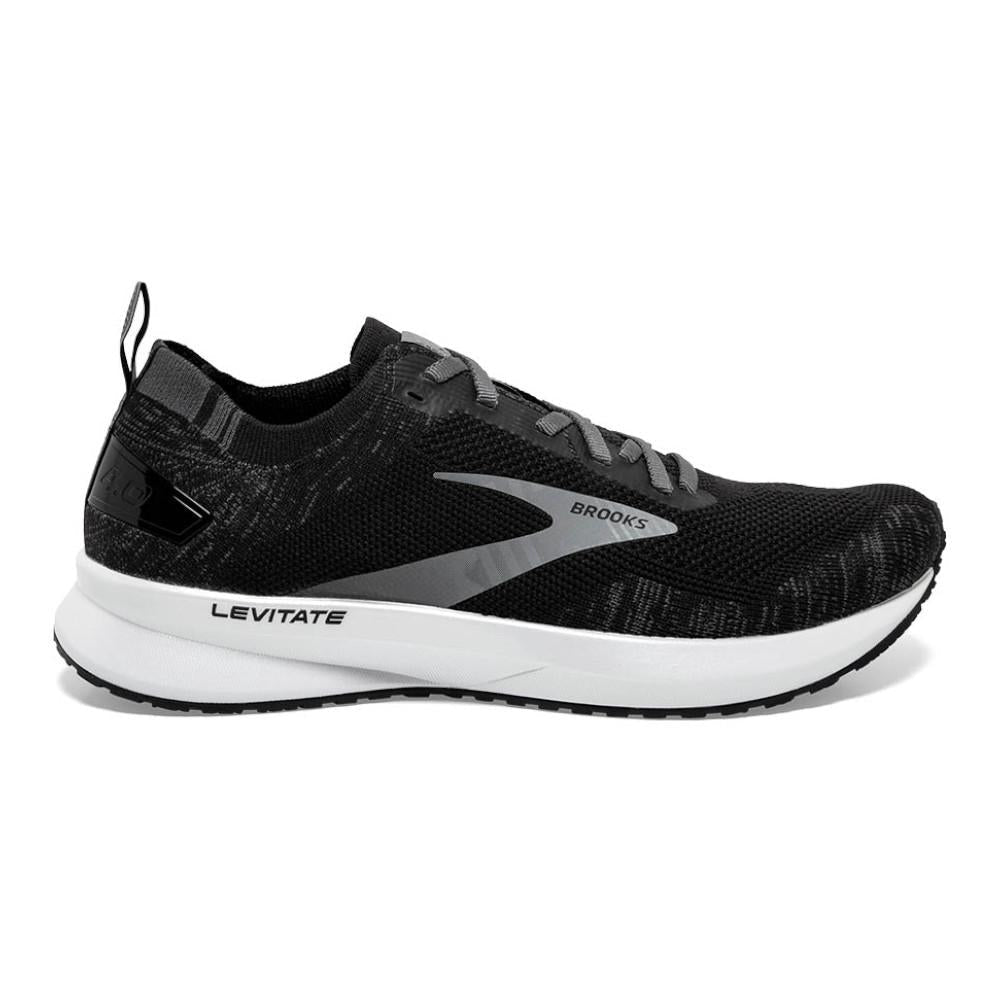Women's Brooks Levitate 4, Black/White, 7 B Medium