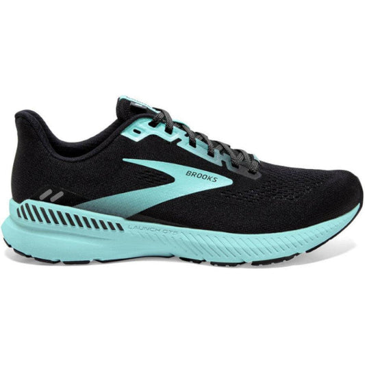 Women's Brooks Launch GTS 8, Black/Ebony/Blue Tint, 9 D Medium